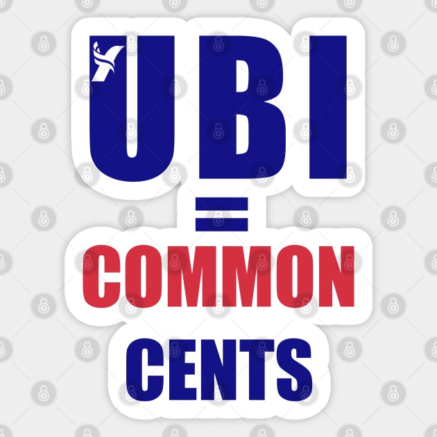 UBI = Common Cents Yang Gang 2020 Sticker by freezethecomedian